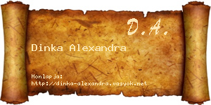 Dinka Alexandra névjegykártya